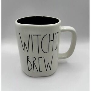 NEW Rae Dunn Witch's Brew Halloween Coffee Mug Beige/White & Black